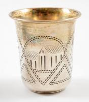 Ezüst(Ag) kupica, 6 db, jelzett, m: 3,8 cm, nettó: 97,5 g