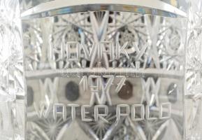 Gyarmati Dezső (1927-2013) olimpiai bajnok vízilabdázó részére adott nagyméretű cseh kristályváza. h...