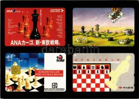 Sakk motívumú telefonykártyák / Frank Helms collection of phonecards with chess motives from all over the world - MODERN postcard