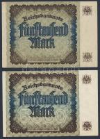 Német Birodalom/Weimari Köztársaság 1922. 5000M(2x) 2klf vízjellel! T:I-