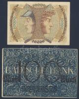 Német Birodalom/Weimari Köztársaság/Baden/Badische Bank 1918. 100M + 1922. 5000M + 1923. 10000M T:II...
