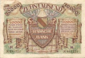Német Birodalom/Weimari Köztársaság/Baden/Badische Bank 1918. 100M + 1922. 5000M + 1923. 10000M T:II...