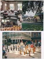 26 db modern külföldi szabadtéri sakk motívumú képeslap / 26 modern European outdoor chess motive postcards