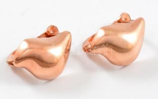 Aranyozott ezüst(Ag) fülbevalópár, jelzett, 1,5×1 cm, nettó: 1,8 g