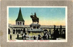 1913 Budapest I. Királyi vár, Szent István szobor (EK)