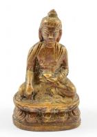 Kisméretű réz Buddha szobor, m: 6 cm
