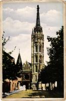 Budapest I. Mátyás templom (budavári koronázótemplom) + Hiszekegy irredenta propaganda a hátoldalon (kopott sarkak / worn corners)