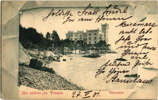 1901 Trieste, Trieszt; Miramare / castle (EK)