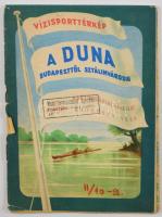 1958 A Duna Budapesttől Sztálinvárosig, kiadja: Kartográfiai Vállalat, 98×40 cm