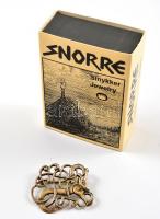 Ezüst(Ag) bross, jelzett, eredeti dobozában, 3,5×4 cm, nettó: 12,4 g