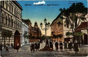 1916 Miskolc, Városház tér a Megyeházával, Kellner Ignác üzlete (EK)
