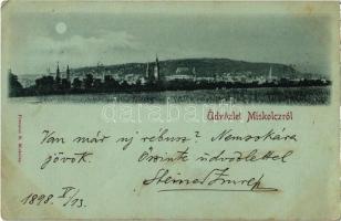 1898 Miskolc, látkép. Kiadja Ferenczi B. (EK)