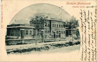 1902 Miskolc, Erzsébet kórház télen. Kiadja Kardos József (EK)