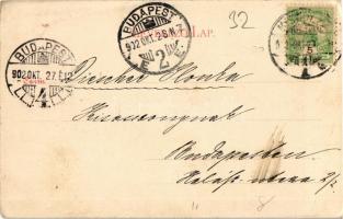 1902 Miskolc, Erzsébet kórház télen. Kiadja Kardos József (EK)