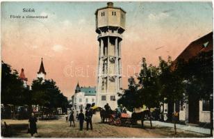 1915 Siófok, Fő tér, víztorony (EK)