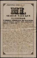 1840 Kardszag (Karcag) városa főbírája és tanácsa által tartott gyűlés jegyzőkönyve