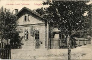 1910 Diósgyőr (Miskolc), Lonzai utca, Posta hivatal. Kiadja Grünwald Ignác