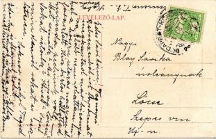 1913 Kaba, Kossuth tér a Városházával, piaci árusokkal. W. L. Bp. 5353. Kiadja Klein Miksa