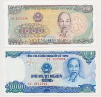 Vietnám 1985. 1D + 1988. 500D (2x) + 1000D + 1991. 20.000D T:I,I-
Vietnam 1985. 1 Dong + 1988. 500 ...