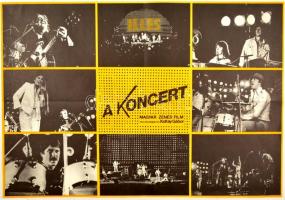 1981 Illés - A koncert magyar zenés film plakátja, hajtott, 40×57 cm