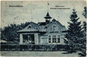 1922 Balatonföldvár, Mária kert, Heinrich Ferencz nyaralója. Gerenday Gyula kiadása