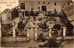 1910 Brassó, Kronstadt, Brasov; Elite kávéház, kert. Brassói Lapok kiadása 2. / Café Elite, garden