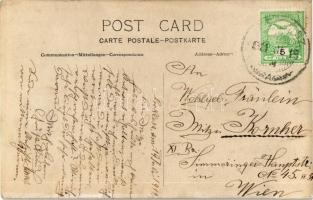 1911 Cseklész, Ceklís, Bernolákovo; az 1911-ben leégett Esterházy kastély / burned down castle. phot...