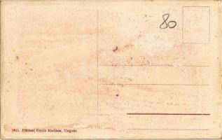 Ungvár, Uzshorod, Uzhorod; Rákóczi utca, Katolikus templom, üzletek. Kiadja Földesi Gyula 1621. / st...