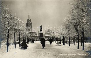 Moscow, Moskau, Moscou; Tverskoy Boulevard in winter