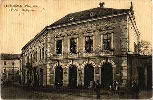 Szászváros, Broos, Orastie; Vásár utca, Schicht reklám / Marktgasse / street (Rb)