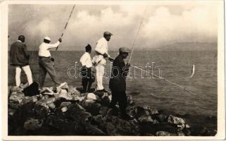 Balaton, horgászás a mólónál
