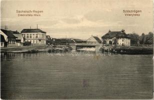 1917 Szászrégen, Reghin; Villanytelep / Elektrizitäts-Werk / electric power plant, power station