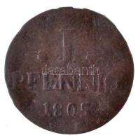 Német Államok / Hesse-Darmstadt 1805RF 1pf Cu T:2- hullámos
German States / Hesse-Darmstadt 1805RF ...