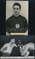 cca 1950-1960 Papp László (1926-2003) olimpiai bajnok ökölvívó-, ökölvívó edző, 2 db sajtófotó, 11,5×17,5 cm