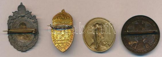 4db klf egyházi témájú jelvény, közte ~1930. "Országos Katolikus Szövetség" zománcozott Br...