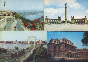 68 db 1980 körüli használatlan képeslap, főleg mahyar városképek, kevés motívum
