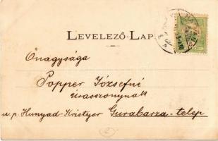 1906 Hatvan, Posta hivatal, Takarékpénztár, férfi talicskával. Kiadja Hoffmann M. L