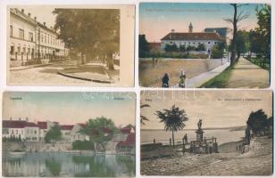 90 db VEGYES városképes lap: magyar és külföldi / 90 mixed Hungarian and European town-view postcards