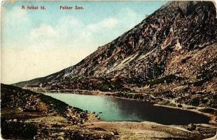 Tátra, Tatry; Felkai-tó. Cattarino S. utóda Földes Samu kiadása / Velické pleso / lake (EK)