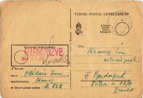 1944 Dr. Ádám Imre U569 zsidó KMSZ (közérdekű munkaszolgálatos) levele szerelmének Krausz Évának / WWII Letter of a Jewish labor serviceman to his lover. Judaica (EB)