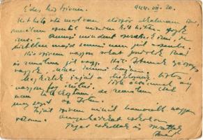 1944 Dr. Ádám Imre U569 zsidó KMSZ (közérdekű munkaszolgálatos) levele szerelmének Krausz Évának / W...