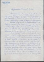 1985-1986 Juba Ferenc ismert tengerész saját kézzel írt levelei, 3 db