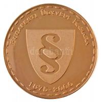 2000. "Budapesti Ügyvédi Kamara 1875-2000" aranyozott fém emlékérem (42mm) T:PP fo