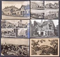 100 db MODERN magyar fekete-fehér városképes lap / 100 modern Hungarian black and white town-view postcards