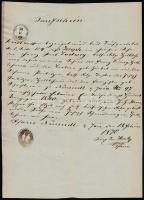 1870 Neusiedl (Nezsider), Walbersdorf, 2 db keresztelési anyakönyvi kivonat 2×50 kr okmánybélyeggel