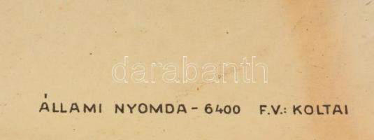 cca 1950 Repülőgépek alakzatai 1., propaganda plakát. Bp., Belügyminisztérium Légoltalmi Országos Pa...