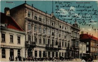 1936 Sopron, Pannonia szálloda, kávéház, üzletek, fiákerek