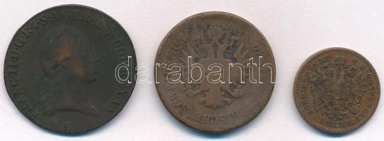 1800E 3kr Cu + 1861E 4kr Cu + 1885. Ausztria 1kr Cu T:3,3-
Krause KM#2115.3 KM#2194 KM#2187