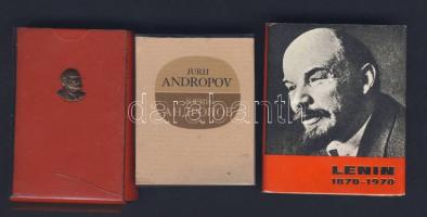 3db ideológiai témájú minikönyv 2 Lenin+Andropol