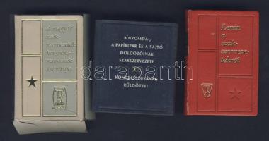 3db Szakszervezeti témájú minikönyv